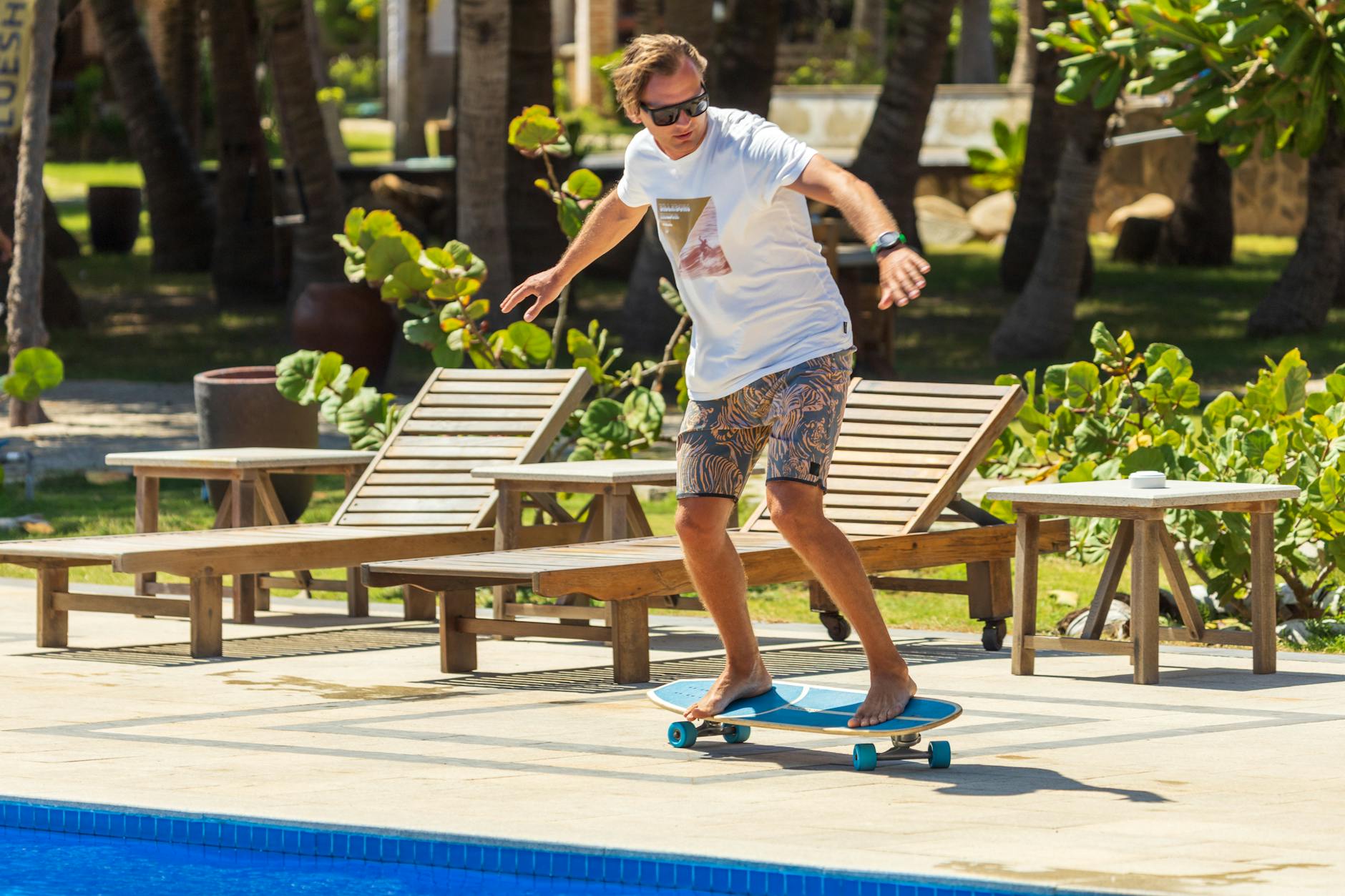 a man on the skateboard